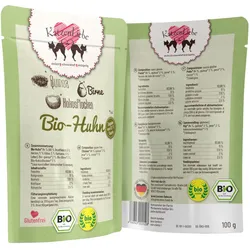 Katzenliebe 100 Gramm Katzennassfutter 15 x 100 Gramm Bio Huhn mit Bio Quinoa und Bio Birne
