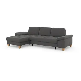 sit&more Ecksofa SIT & MORE "Westham L-Form", grau, B:275cm H:88cm T:172cm, 90% Polyester 10% Polyamid, Sofas, Ecksofa, mit Recamiere, mit oder ohne Bettfunktion, Bettkasten, Füße Eiche