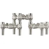STOFF Nagel Kerzenständer-Set Quist Metall Silber