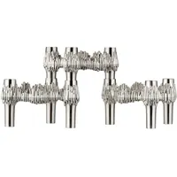 STOFF Nagel Kerzenständer-Set Quist Metall Silber