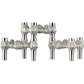 STOFF Nagel Kerzenständer-Set Quist Metall Silber