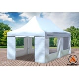 Faltpavillon Faltzelt Pavillon 3x6 FR Weiss Gartenzelt Klappzelt Wasserdicht