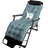 Morbuy Deckchair Auflagen für Gartenliegen, Sonnenliege Kissen Tragbare Garten Innenhof Gepolstertes Bett Relax-Liegestuhl Sitzauflage für Deckchair, Außen,Innen (52x150x8cm,Elefant)