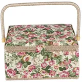 Veesper Extra großer Nähkasten Organizer, Vintage -Nähkitbox, Nähkorb -Kit -Nähkörbe für Nadeln, Gewinde, Klebeband, Fingerhut und andere Nähversorgungslagerung