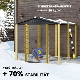 Outsunny Gerätehaus 4,4 m2 2,40 x 2,06 m Teak