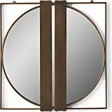 aea Wandspiegel 90 x 90 cm Braun