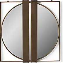 aea Wandspiegel 90 x 90 cm Braun
