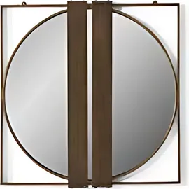 aea Wandspiegel 90 x 90 cm Braun