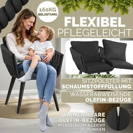 tillvex Gartenstuhl 55 x 60 x 90 cm schwarz 1 St.
