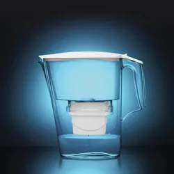 Aqua Optima - Weißer Liscia-Krug mit einem Gesamtvolumen von 2,5 l mit 1 Evolve + Filter