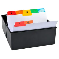 Exacompta 13996E 10x Set Trennblätter alphabetisch aus weißem Karton 160 g/m2, 88x105 mm - Weiß
