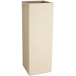 Polystone Pflanzsäule für morderne Bepflanzung 35 x 100 cm crème