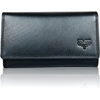 UMTI Leder Damenbörse Damen Geldbörse Börse 23- (95A) Damen Portemonnaie Damen Geldbörsen Brieftasche Damen Geldbeutel Damen Portmonee Damen Portmonai Schwarz
