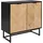 Beliani Skandinavisches Sideboard 2 Türen mit Regalen 0 x 0 x 0 Schwarz/Braun