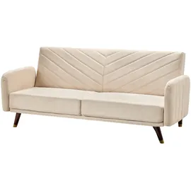 Beliani Schlafsofa 3-Sitzer Senja