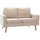 vidaXL 2-Sitzer-Sofa Creme Stoff