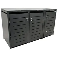 DEGAMO Mülltonnenbox 200x80x116cm für Tonnen 120 und 240 Liter,