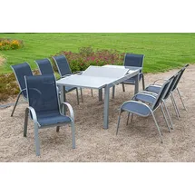 Merxx Amalfi Set 9-tlg. Tisch 240 x 90 cm marineblau