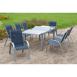 Merxx Amalfi Set 9-tlg. Tisch 240 x 90 cm marineblau