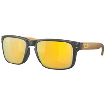 OAKLEY Holbrook 24K Polarized Sonnenbrille - matt Schwarz/Roségold Gelb-Getönt