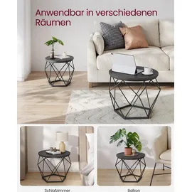 VASAGLE Couchtische-Set schwarz