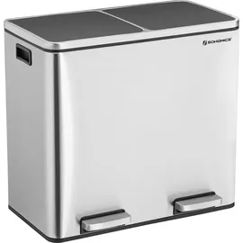 Songmics Mülltrennsystem 48 l Silber