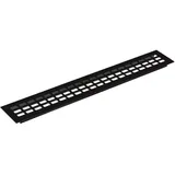 vasalat Lüftungsgitter zum Einstecken Aluminium schwarz eloxiert 400x100 mm