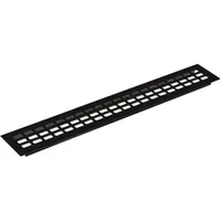 vasalat Lüftungsgitter zum Einstecken Aluminium schwarz eloxiert 400x100 mm