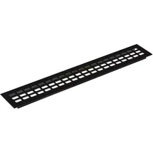 vasalat Lüftungsgitter zum Einstecken Aluminium schwarz eloxiert 400x100 mm