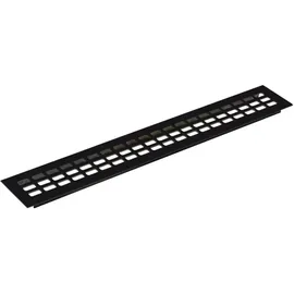 vasalat Lüftungsgitter zum Einstecken Aluminium schwarz eloxiert 400x100 mm