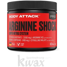 Body Attack L-Arginin Arginine Shock Kapseln 80 Stück