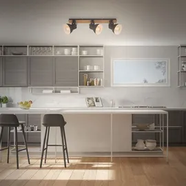 Briloner - Strahler SPOTLIGHT 3xE27/40W/230V schwarz/braun - Braun/Schwarz