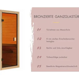 Karibu Saunafass inkl. 9 kW Bioofen + ext. Steuerung