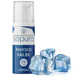 SAPURA Kühlgel 2er Set - Physiosalbe Kühlsalbe mit Menthol Eukalyptus Aloe Vera bei Muskelkater Verspannung