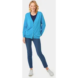 GOLDNER Uni Merino-Cardigan Langarm Blau 24