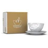 Fiftyeight Kaffeetasse Glücklich weiß