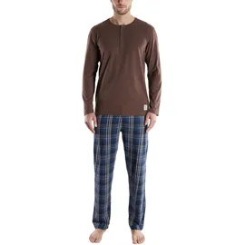 Tom Tailor Pyjama Rhodos in braun-mittel-Karo | Gr.: XXL
