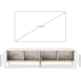 beautysofa NOTO TV-Schrank 204x38x53 cm Beige MDF/Spanplatte