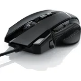 CSL Gaming-Maus kabelgebunden 500 dpi, ergonomisch, 3200 dpi, Abtastrate wählbar, Mouse inkl. Gewichten - Schwarz