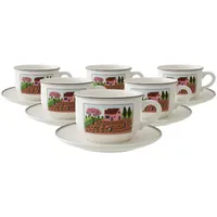 Villeroy & Boch Cappuccinotasse mit Untertasse 0,33 l Bunt 6 St.