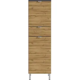 Germania Mauresa Büroschrank 34 x 120 x 34 cm Graphit/Grandson-Eiche-Nb.