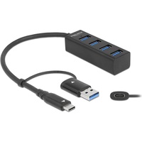 Delock 4 Port USB 3.2 Gen 1 Hub mit USB Type-CTM oder USB Typ-A Anschluss