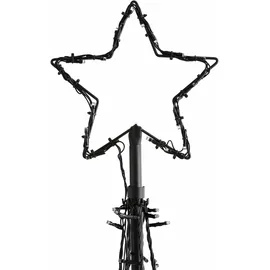 Bonetti LED Baum Weihnachtsdeko Kunststoff/Metall H:180cm Ø:40cm inkl. IP44 Netzadapter schwarz