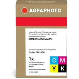 AgfaPhoto kompatibel zu Brother LC-223 CMYK