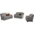 Cotta Couch Baumwolle/Polyester 3-2-1 Garnitur Braun