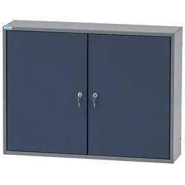 KÜPPER Hängeschrank Metall 80 x 60 x 20 cm dunkelblau/hellgrau 4 Fachböden abschließbar