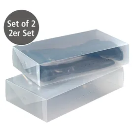 Wenko Aufbewahrungsbox für Stiefel 2er Set transparent