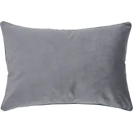 done.® Dekokissen "Santa's Comming", grau (grau, bestickt), B:40cm H:1cm L:60cm, Polyester, Dekokissen_Sitzkissen_Kissenhüllen, Velourstoff Anthracite