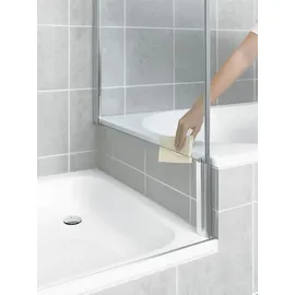 Kermi Pasa XP Seitenwand verkürzt neben Badewanne PXTVD100161YK 100x160cm, silber matt, ESG SR OpacoClean