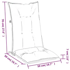 vidaXL Hochlehner Auflage 120 x 50 x 4 cm melange beige 6 St.